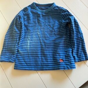 Mini Biden striped blue long sleeve tee size 5